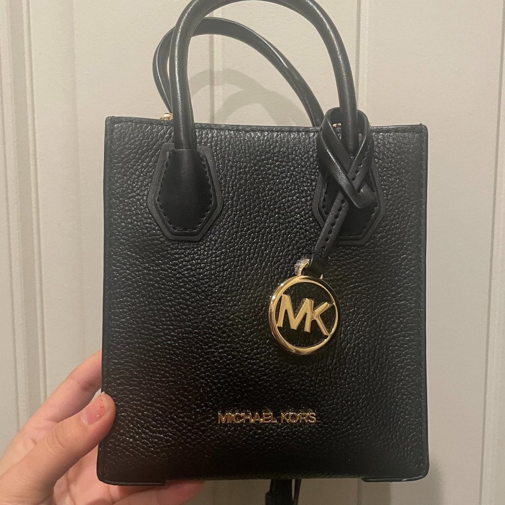 Michael Kors Mercer Extra-Small Pebbled Leather Crossbody Bag